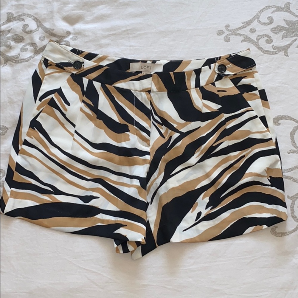 Loft animal print shorts